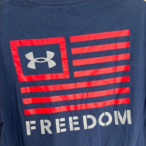 Under Armour Navy Blue Freedom T-Shirt. Size Small - Picture 5 of 5